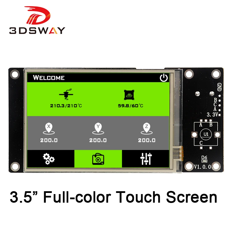 Запчасти для 3D принтера 3dsway цветной сенсорный экран высокого разрешения 3 5 дюйма