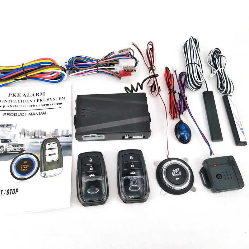 Car Smart Alarm System Key Passive Engine Start Keyless Entry Push Button Remote