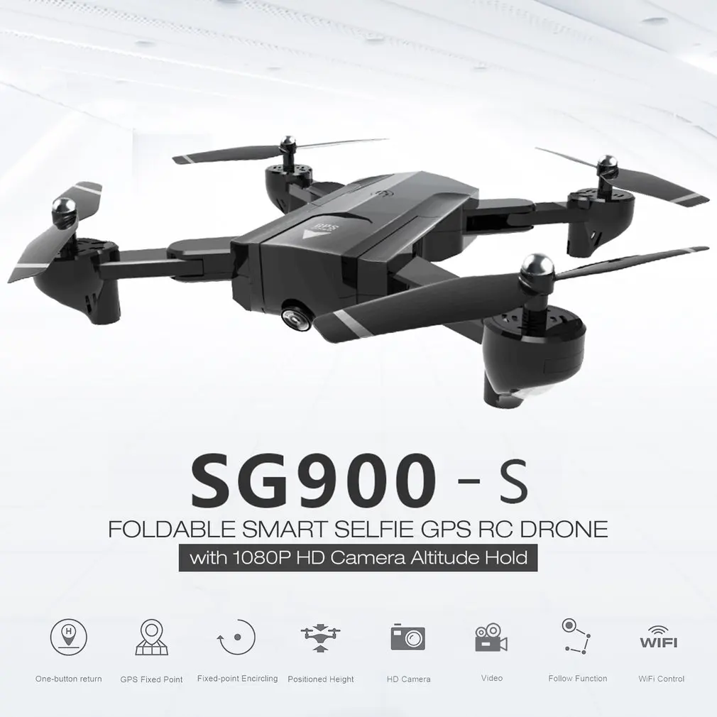

SG900-S 2.4G GPS FPV RC Drone with1080P HD Camera Foldable Selfie Smart drone Quadcopter Altitude Hold Follow Me One Key Return