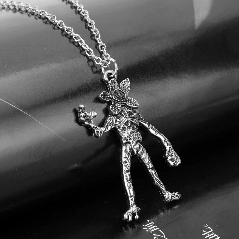 MQCHUN модное винтажное серебряное ожерелье странные вещи Demodog Demogorgon подвеска в виде монстра косплей ювелирные изделия для мужчин и женщин Подарки-30
