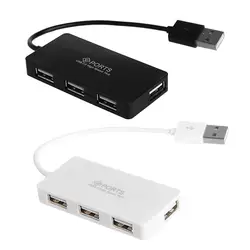 Высокая скорость 4 порты и разъёмы USB 2,0 Multi концентратор Splitter расширения Настольный Ноутбук PC адаптер