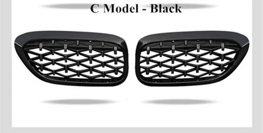 Пара новых 5 серий высокого качества G30 G38 Abs алмазные стильные автомобильные грили для Bmw G30 G38 передняя решетка автомобильные аксессуары - Цвет: C- Black Model