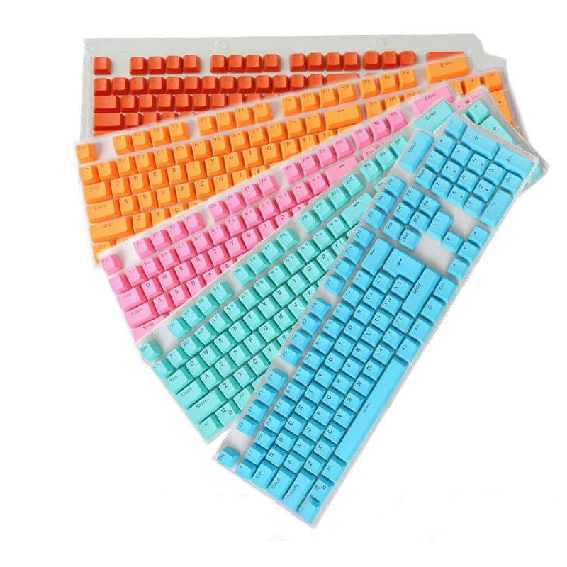 

Russian/ PBT English Languag Keycaps Variety Of Color Choices For Cherry MX Mechanical Keyboard Key Cap Switches 104 Keys