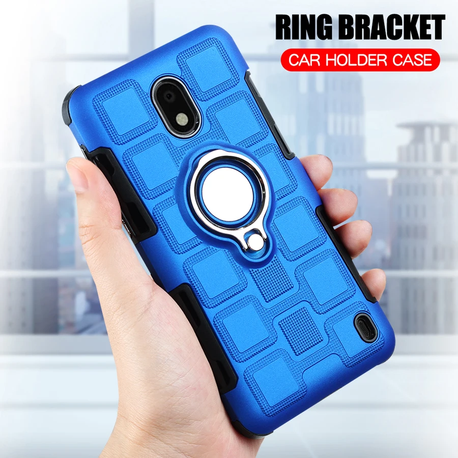 

Luxury Case For Nokia 8 Hard Case For Nokia 2 Armor Shockproof Cover For Nokia 2 Nokia 8 TPU Silicone Back Cover Ring Stand Case
