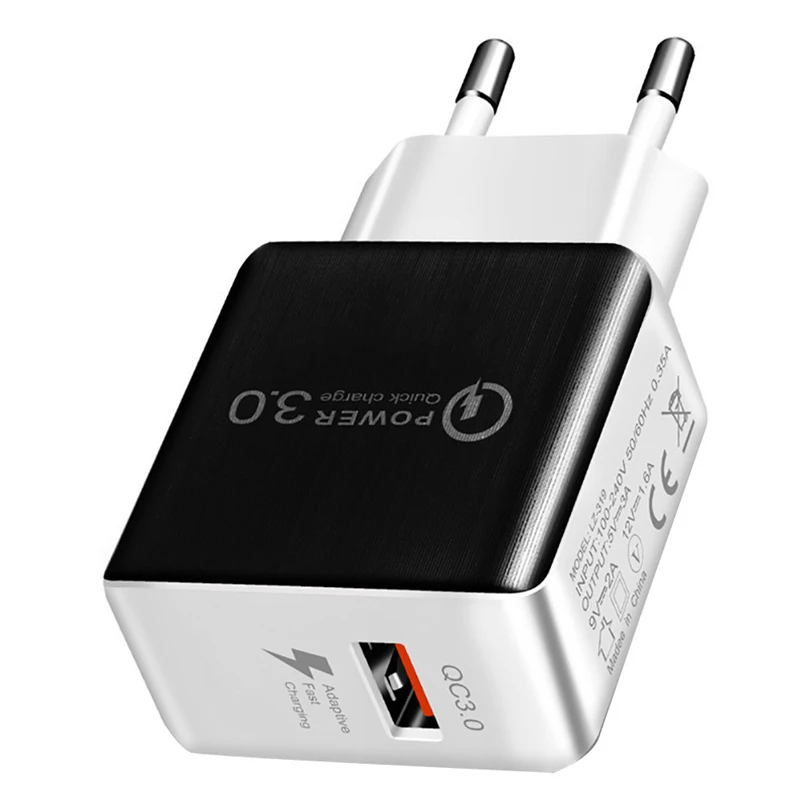 QC 3,0 быстро Зарядное устройство USB 5В 3.1A дорожное настенное зарядное Зарядное устройство адаптер ЕС Разъем для samsung для Iphone Универсальная Быстрая зарядка для телефона A30