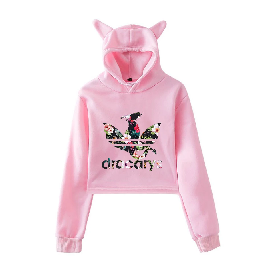 Kpop Dracarys Game Of Thrones Crop Top Cat Ear Hooded Women Hoodie Sweatshirt Harajuku Winter Women Hoodies Exposed Pullovers Kpop Dracarys Game Of Thrones Crop Top Cat Ear Hooded Women Hoodie Sweatshirt Harajuku Winter Women Hoodies Exposed Pullovers