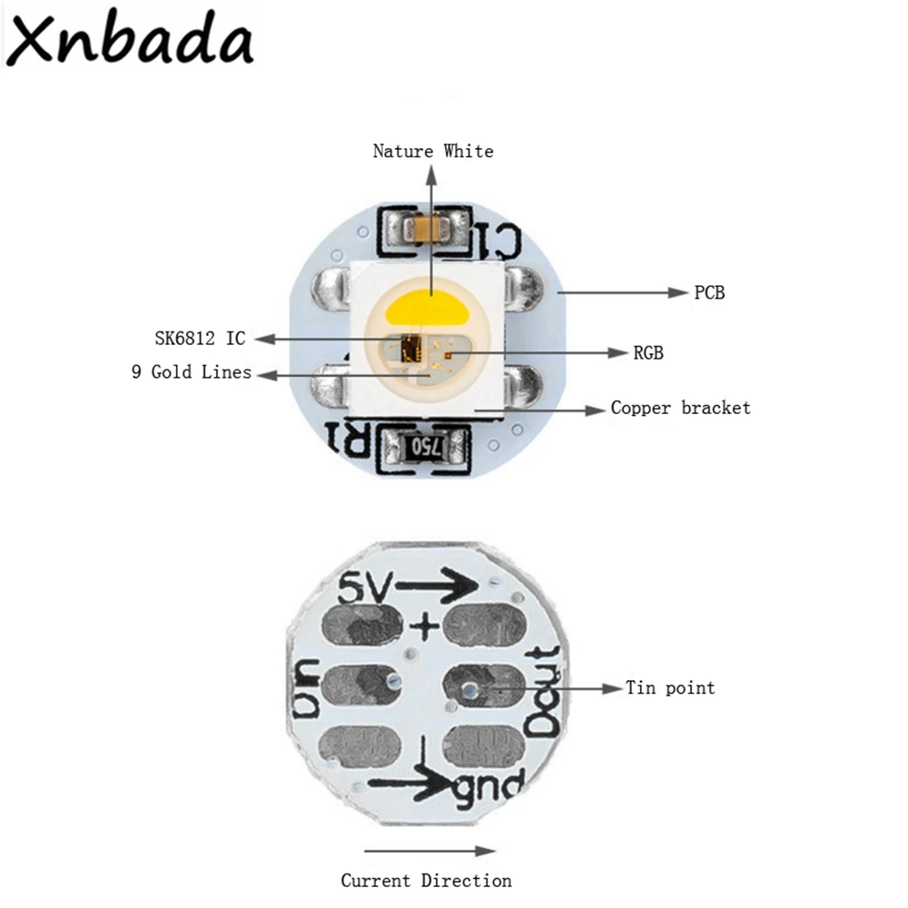WS2811 WS2812B SK6812 светодиодный чип и радиатор печатной платы 5050 RGBW светильник IC WS2812 Чип