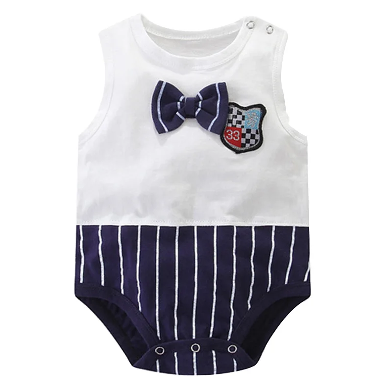 

Newborn Girl Climbing Pajama Clothes Baby Bodysuit Summer Cotton Vest Clothes Baby Boy Sleeveless Fashion Bodysuit 2019