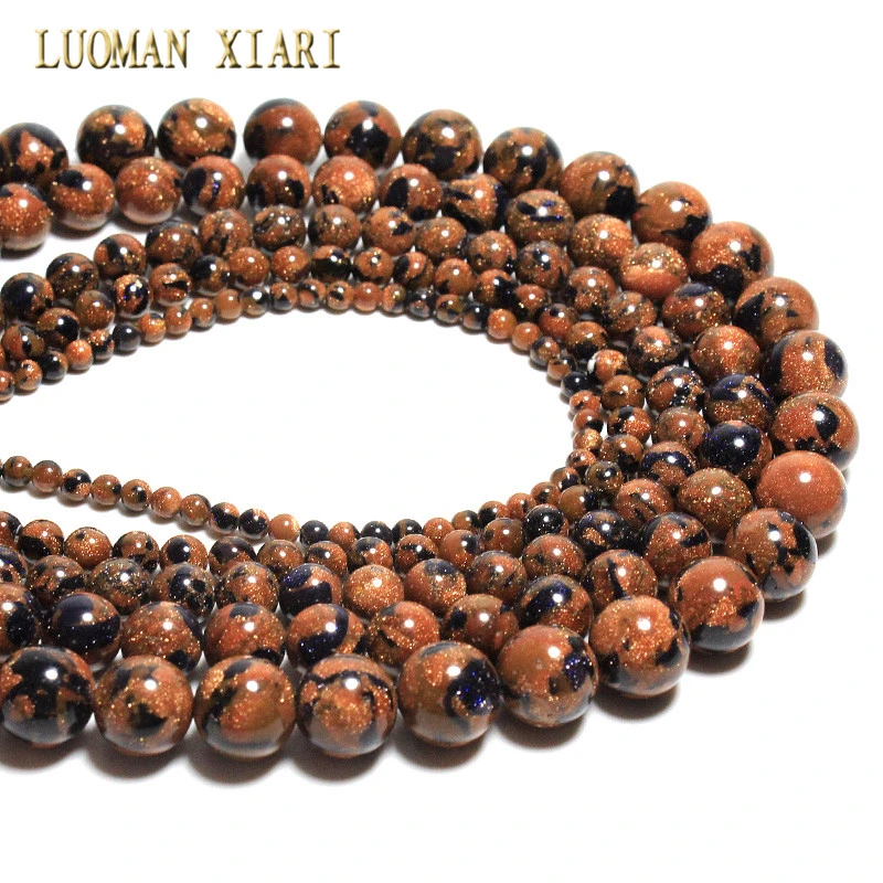 Goldstone Round Beads Gemstone 15" Strand 2mm 3mm 4mm 6mm 8mm 10mm 12mm Goldstone Round Beads Gemstone 15" Strand 2mm 3mm 4mm 6mm 8mm 10mm 12mm