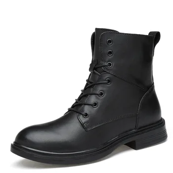 

Lover's Genuine Leather Hiking Shoes Ankle Martin Boots Woman Winter Walking Footwear Men Tactics motorcycle Snow Boots 35-49