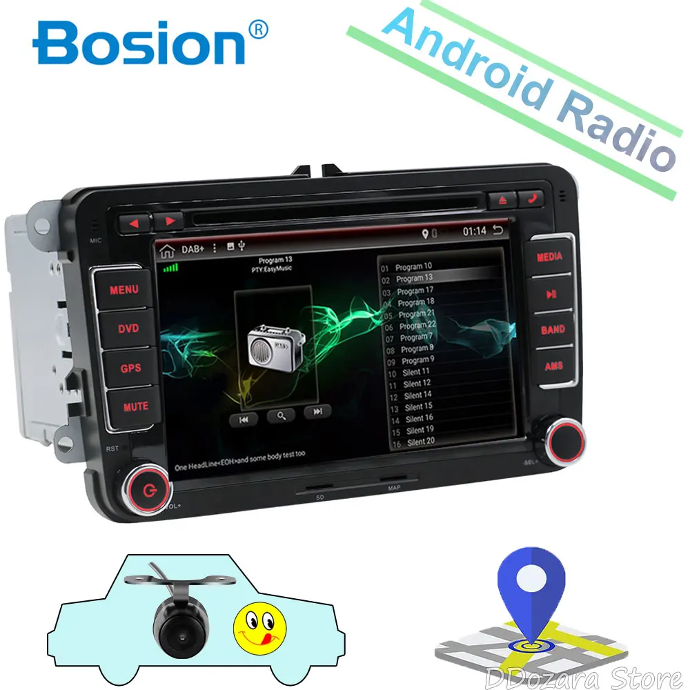 

Car Multimedia player Android 7.1 GPS 2 Din Car Radio Audio Auto For Volkswagen/POLO/PASSAT/Golf 4 Cores FM Radio IPS