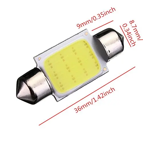 6000K DC12V автомобилей COB светодиодный лампы C5W C10W 31 мм 36 мм/39 мм/41 мм белый Цвет автомобиля купольная лампа для чтения автомобильный плафон внутреннего освещения