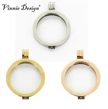 

Vinnie Design Stainless Steel 35mm Plain Coin Holder fit 33mm Large Coin Disc for Frame Pendant Necklace 10pcs/lot Wholesale