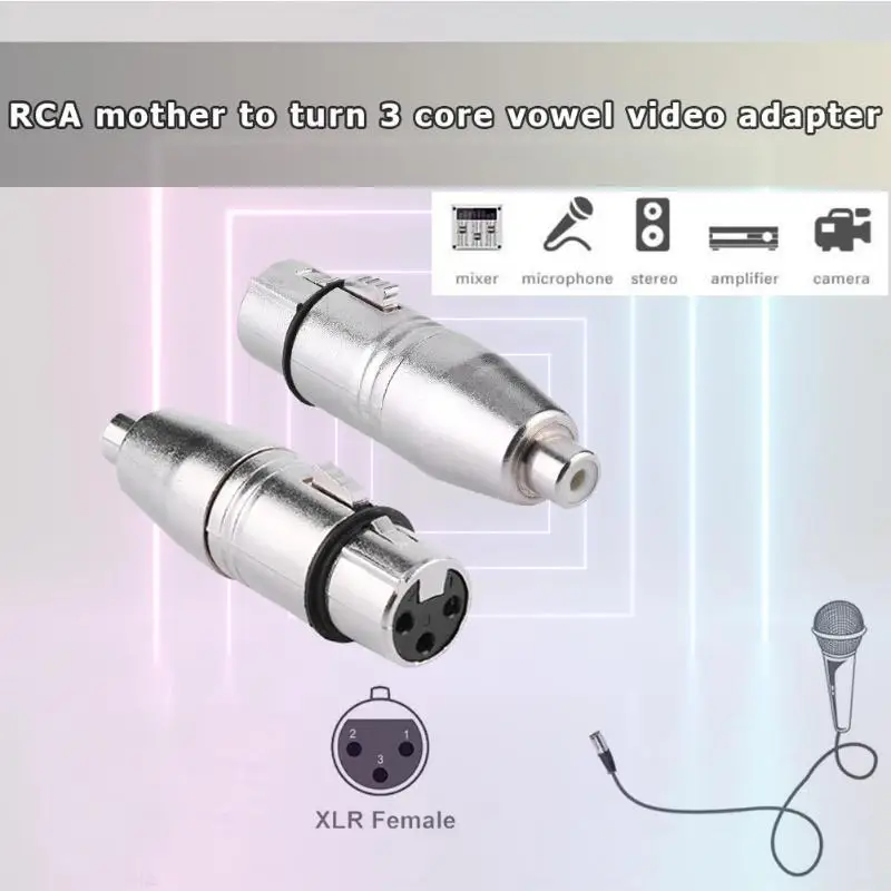 3-контактный XLR для женщин разъем с внутренней резьбой аудиокабель конвертер микрофон AV видео в комплект поставки входит адаптер для ТВ-динамики