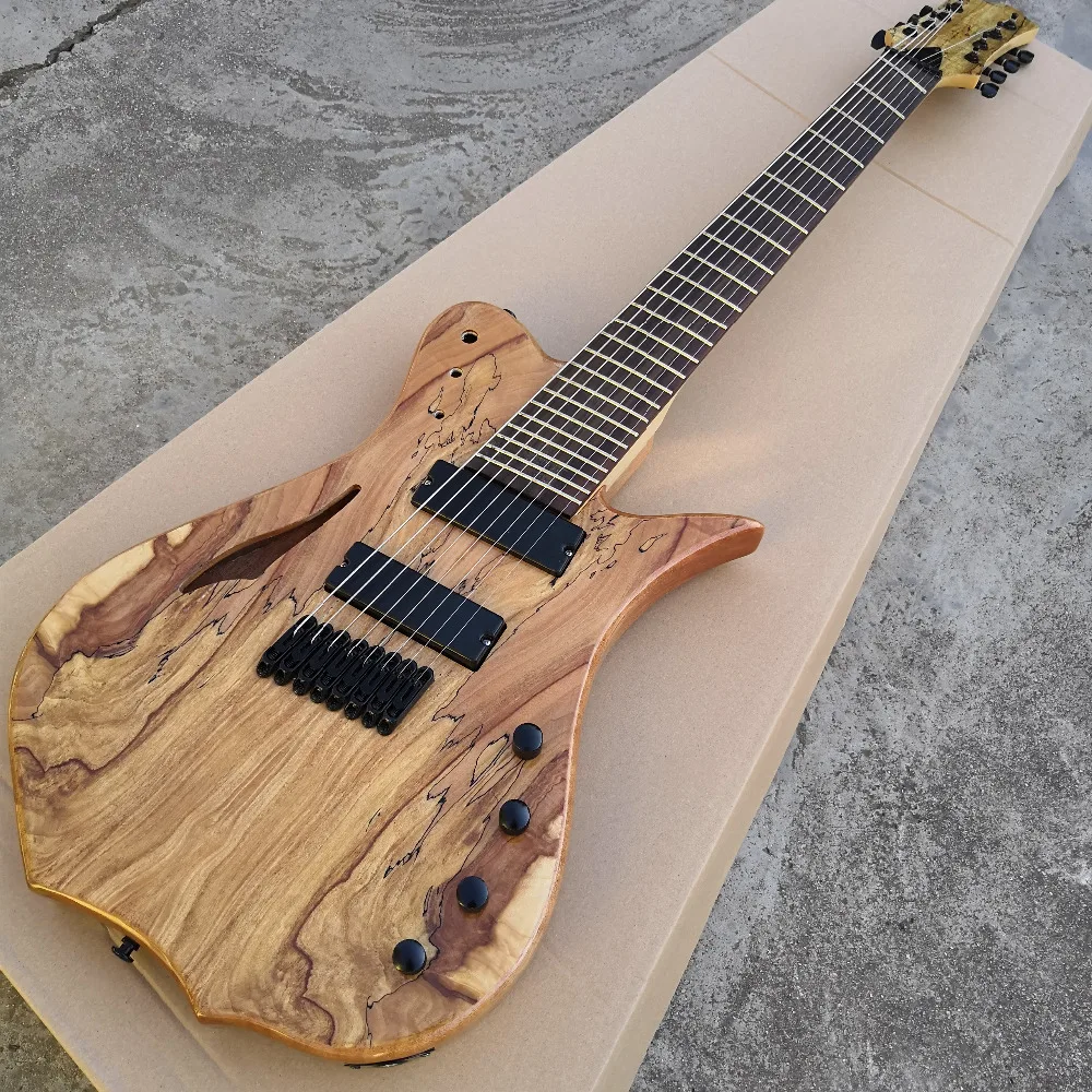 Forestwind guitar 8 Strings scalloped Scale. Bass Guitar,Rosewood Fingerboard,no Frets Inlay,Offer Customized