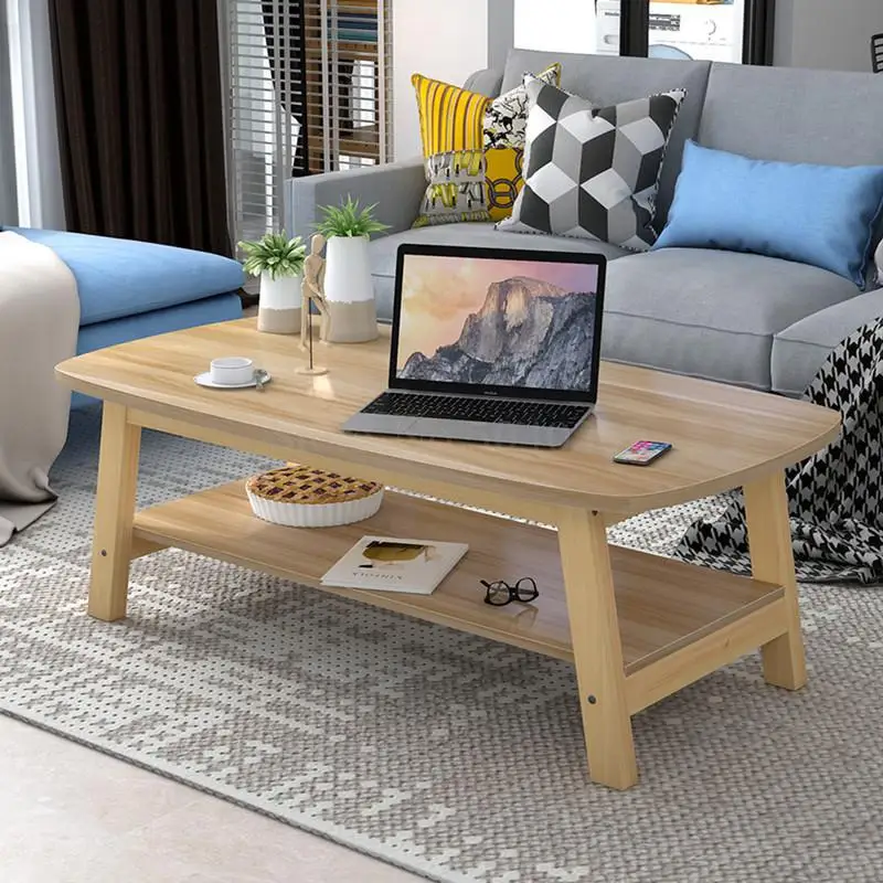Журнальный столик из твердой древесины, простой современный журнальный столик, низкий столик для квартиры, креативный сборочный журнальный столик для гостиной - Цвет: 80cm