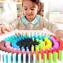 

Colorful Rainbow Dominoes Games Kids Toy 100/120/240pcs Wooden Blocks Domino Early Educational Toys For Children Christmas Gifts