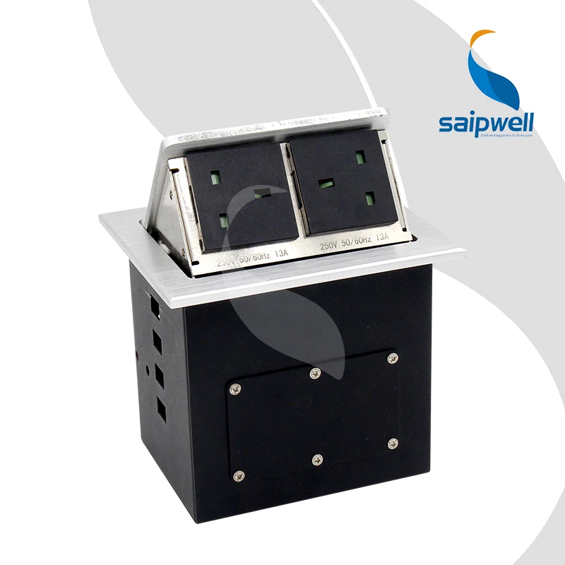 

Two Position English Type Aluminum Alloy Floor Socket/Floor Pop Up Socket Outlet (230V 13A) SPM-305UK
