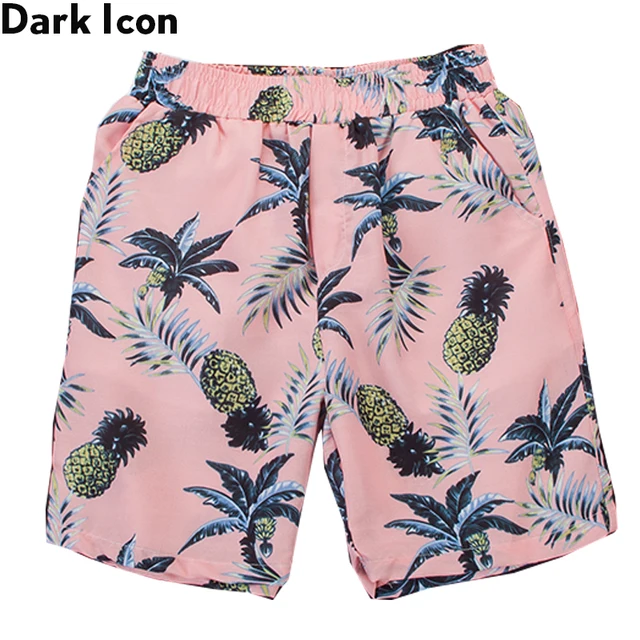 Hawaii Style Elastic Waist Shorts Men Beach Shorts Men 2 Colors-in ...