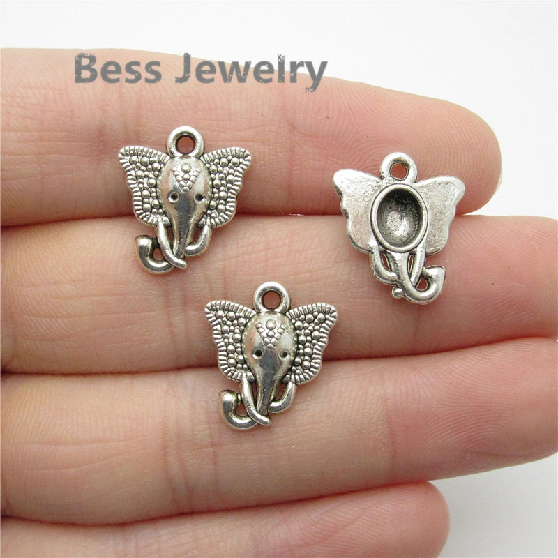 

60pcs(17*15mm) Antique Silver Elephant Charm fit for pandora style Bracelets Necklace DIY Metal Jewelry Making