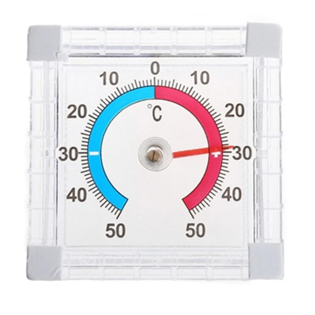 

Self adhesive Plastic High Accuracy Thermometer For Window Indoor Outdoor Wall Greenhouse Garden Home 7.6*7.6*2.3cm