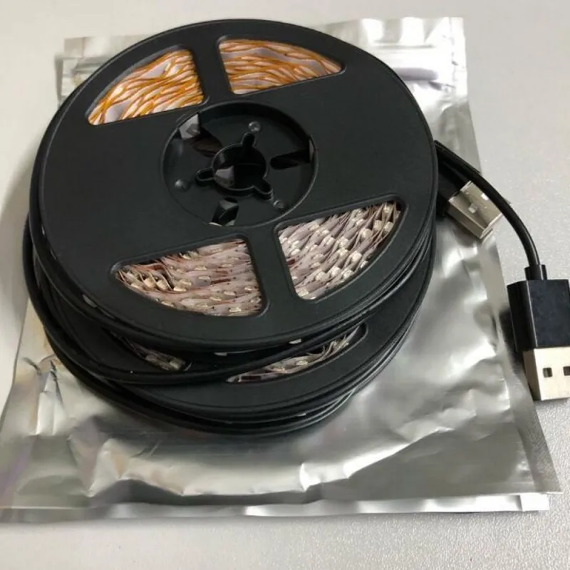 5 в USB кабель Светодиодная лента лампа SMD 3528 0 м 1 2 3 4 10 рождественские гибкие