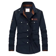Весенняя джинсовая мужская рубашка большого размера 5XL, мужская рубашка в стиле милитари с длинным рукавом и отложным воротником, хлопковая джинсовая рубашка, Мужская джинсовая рубашка Camisa