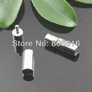 

3MM 20Pcs Jewelry Accessories Nickel Color Connectors For Round Leather Rope Wires