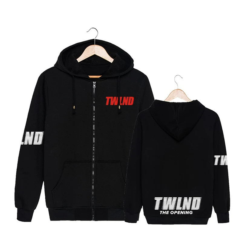  Kpop Korean Fashion TWICE Twiceland Album Concert THE STORY BEGINS Cotton Zipper Hoodies Clothes Zi