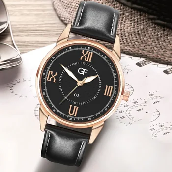 

Men Quartz Watch PU Leather Band Casual Sports Waterproof Wristwatch Gifts LL@17