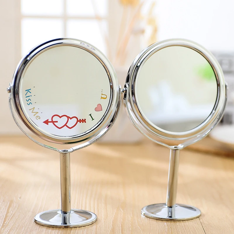 Korean version of the round and oval Makeup Mirror Desktop Stand Mirror