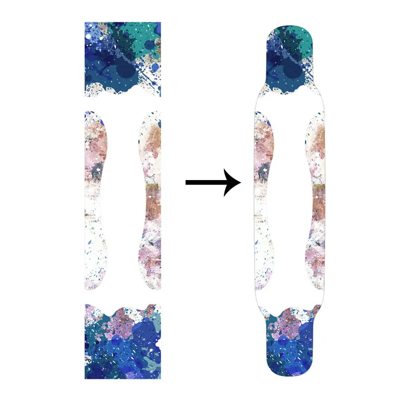 122*24 سنتيمتر Longboard الصنفرة رشاقته محدودة الانزلاق شرائط قبضة سكيت شقة لوحة Griptape ملصقات للأسماك مجلس طويل مجلس