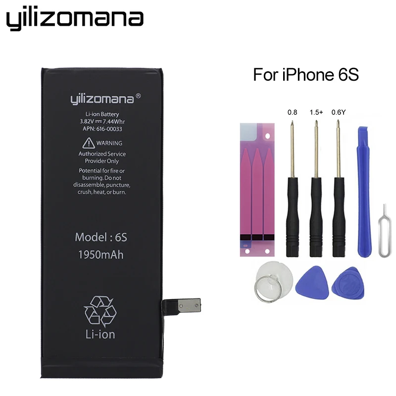 

YILIZOMANA Original Replacement Phone Battery For Apple iPhone 6S 6s High Capacity 1950mAh Genuine Li-ion Batteries Free Tools