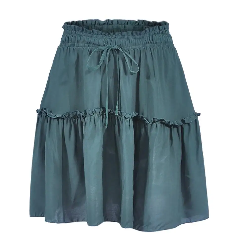 Женская юбка,, пляжная юбка, шифоновая пляжная одежда, женский купальник с юбкой, прозрачное Сетчатое платье для плавания, короткие юбки jupe femme H4 - Цвет: Green