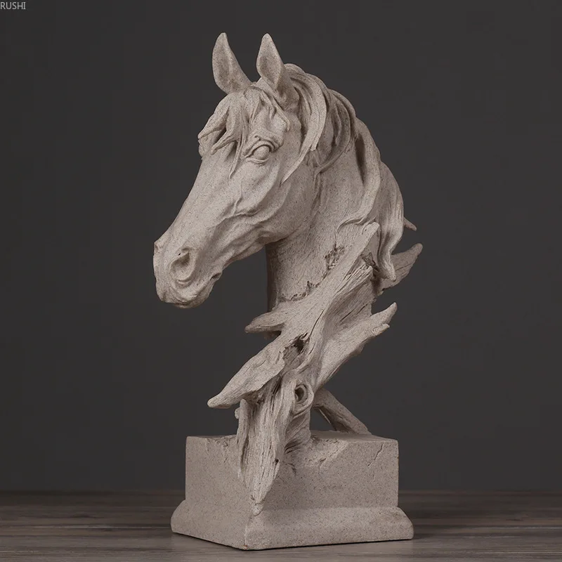 

Northern European zodiac horse decoration model room soft study desk horse head Xuanguan clubhouse office furnishings