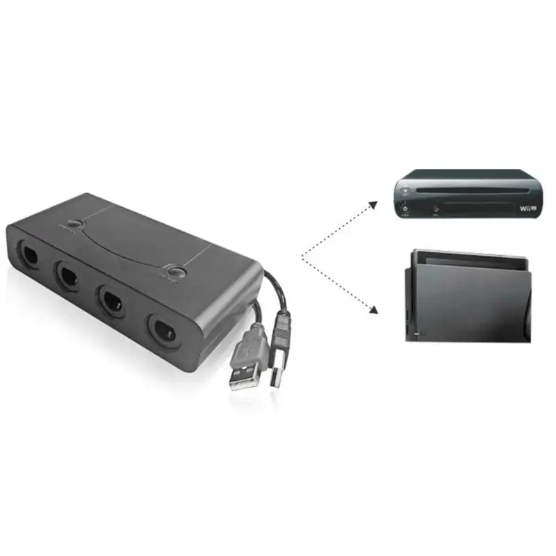 4 порта игровой контроллер адаптер 3 в 1 контроллер, адаптер, конвертер для Nintendo переключатель wii U PC кубик для игры/для консоли wii U