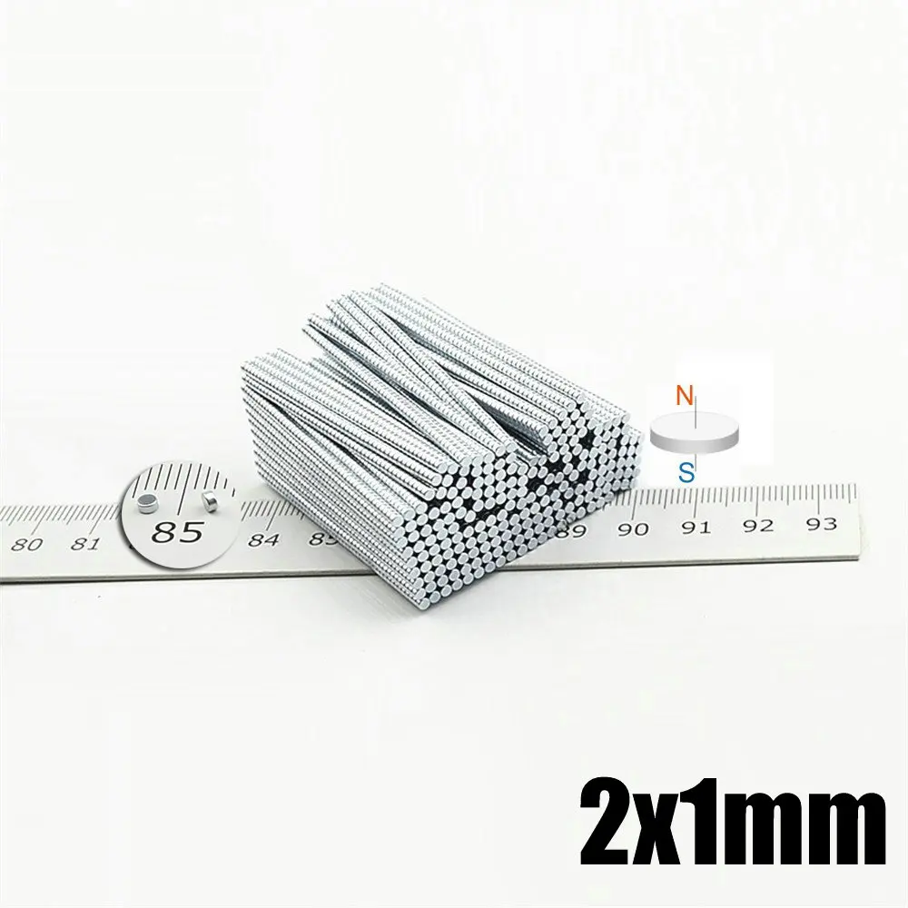 500//1000 minuscules Aimants 2x1 mm N52 néodyme disque Neo Craft magnet 2 mm Dia x 1 mm