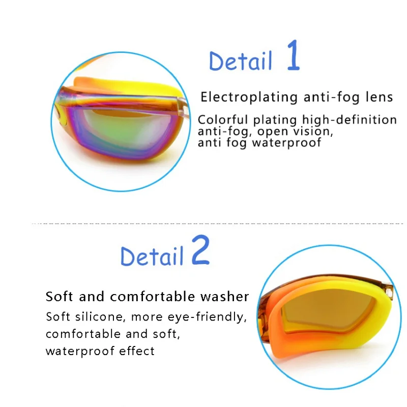 Очки для плавания для мальчиков и девочек с защитой от тумана, Профессиональные Водонепроницаемые силиконовые очки для плавания в бассейне, детские очки для плавания, одежда для плавания