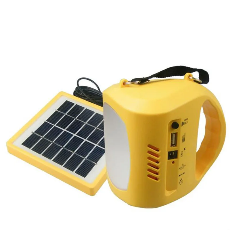 

Ambient Weather Compact Emergency Solar Hand Crank FM Radio, Flashlight, Smart Phone Charger with Cables for Camping Fishing