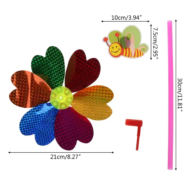 Ветер Спиннер блесток штифт ветряной мельницы Красочные Дети игрушки Дети Блеск светятся Сад украшения дома игры смешные