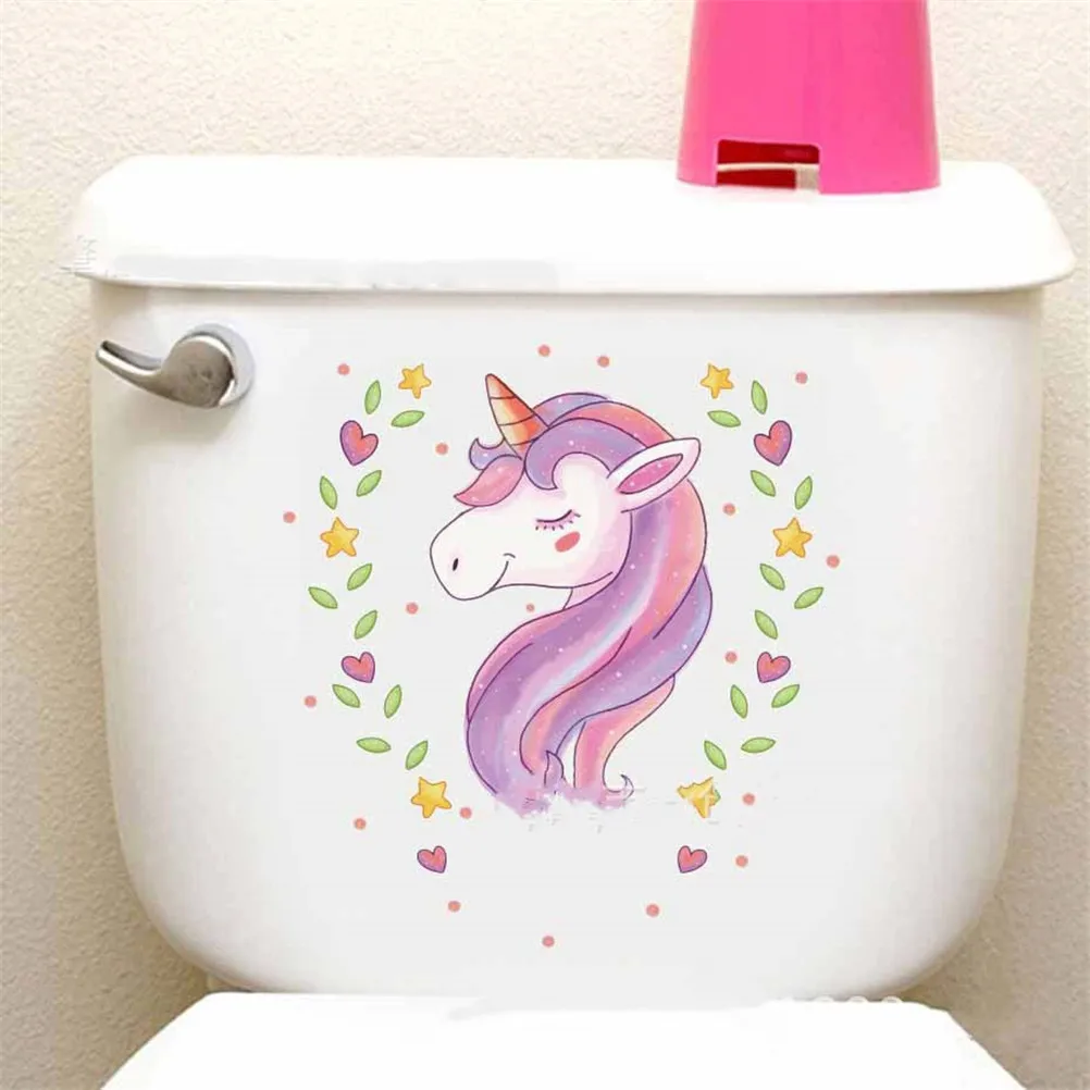 Unicorn Toilet Stickers Diy Vinyl Decal Interesting Wall Art For