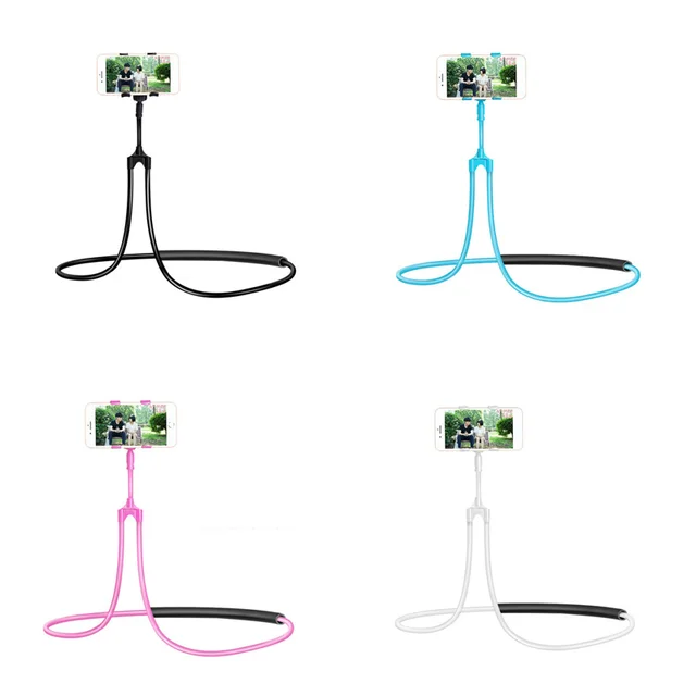 Flexible Mobile Phone Holder Hanging Neck Lazy Necklace Bracket Bed 360 Degree Phones Holder Stand For iPhone Xiaomi Huawei 3
