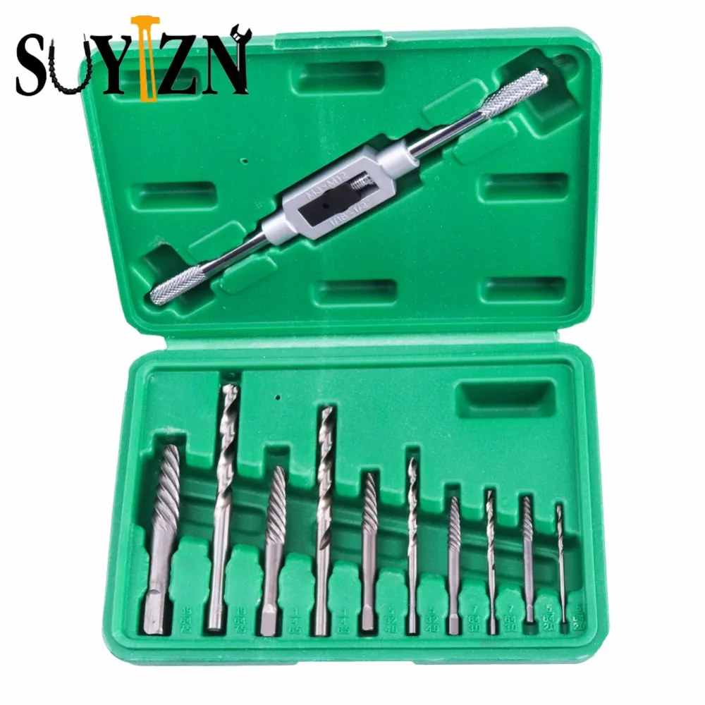 11Pcs Screw Extractor Tool Kit Drill Bits Used In Removing The Metal