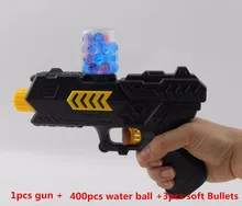 400pcs+gun water ball Orbeez balls Soft Paintball Gun Pistol Soft Bullet CS Water Crystal Gun Air Airgun gel balls beads