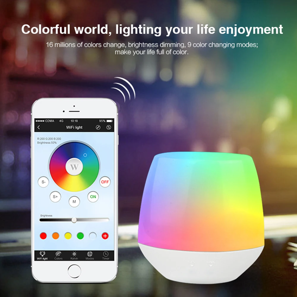 

DC5V iBox Milight Night Light Wifi Controller with RGB light Wireless for Milight Led Bulbs Support iOS Android APP Night Light