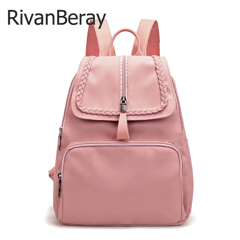 

Fashion Waterproof Nylon Backpack Women Multi-pocket Anti Theft Backbag Girls Cute Pink Travel School Bag Casual Daypack Mochila