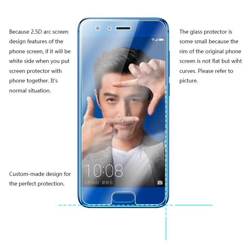 Дешевое закаленное стекло для Huawei Honor 8 9 Экран защитная пленка 9 H 2.5D 0,26 мм Защитная пленка для телефона для Huawei Honor 9 закаленное Стекло