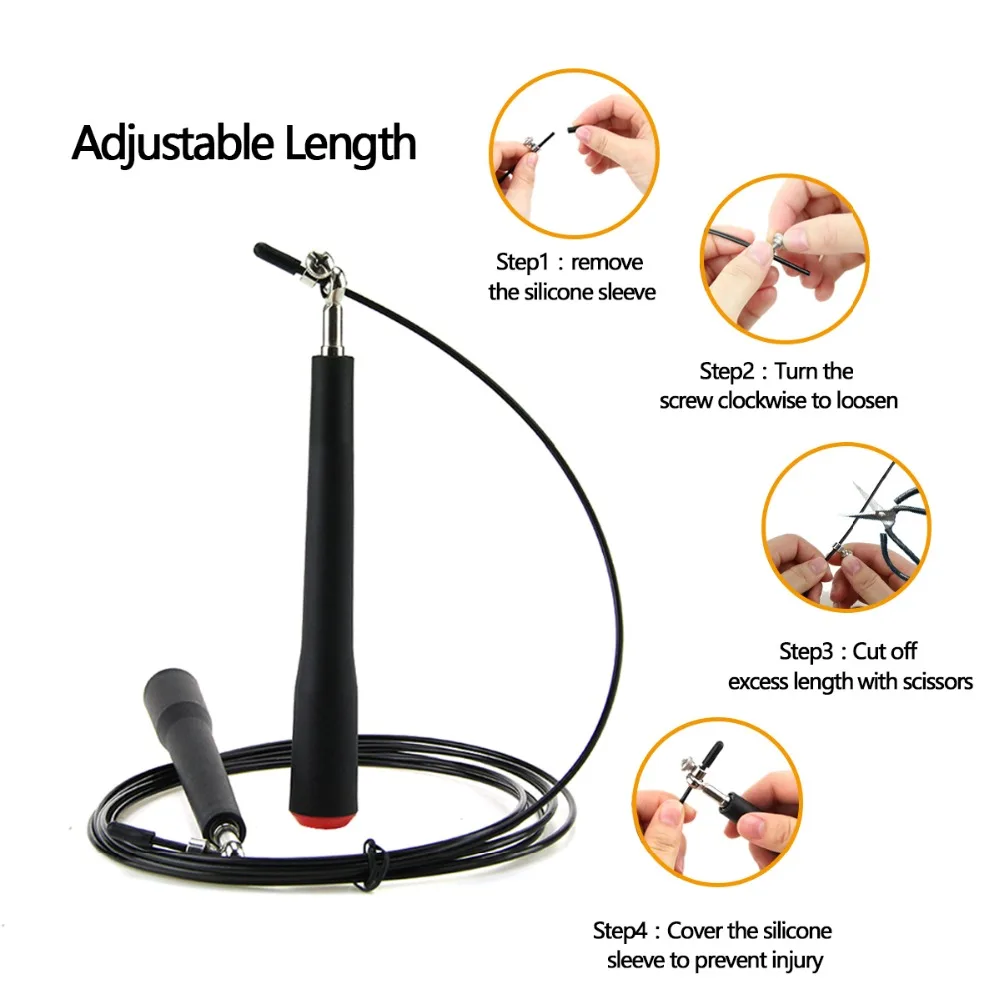 Skipping Rope Jump Rope Crossfit Gym Weight lifting Speed Rope Exercise Fitness Boxing MMA 