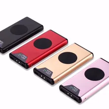 Беспроводной портативный power Bank 10000 мАч Универсальный QI power bank с ЖК-экраном 18650 зарядное устройство для мобильных телефонов для iphone