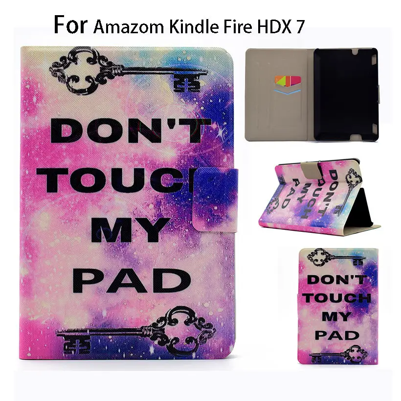 Ultra Slim Print PU Leather Case For Amazon Kindle Fire HDX 7 HDX7